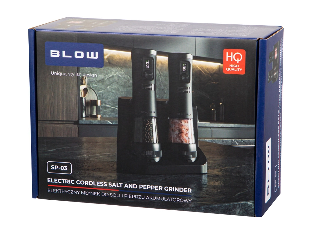 Elektryczny młynek do soli i pieprzu BLOW SP-03 zestaw 2 sztuki