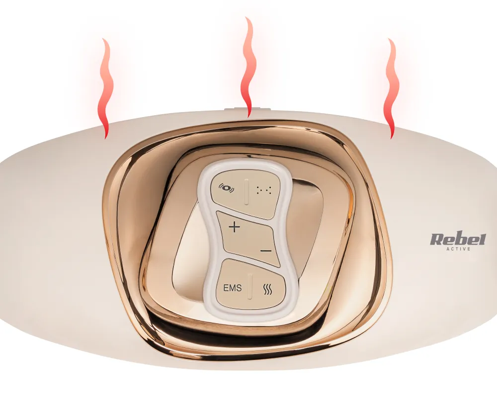 Bezprzewodowy pas do masażu stymulacji EMS mięśni brzucha REBEL ACTIVE z funkcją grzania