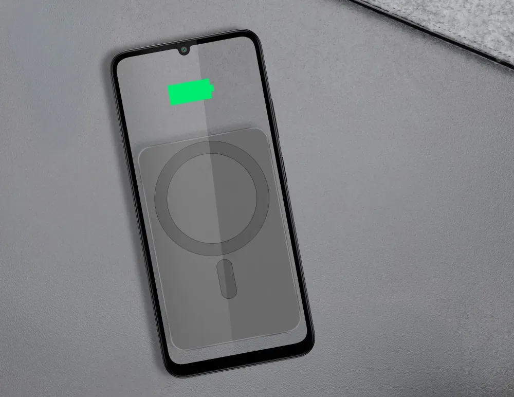 Powerbank indukcyjny Kruger&Matz Mag Safe 2w1 ładowarka indukcyjna 5000mAh USB-C - szary