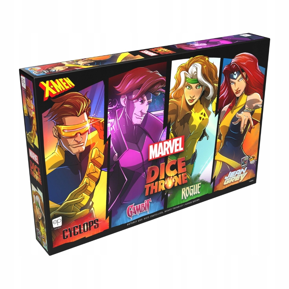Gra karciana MARVEL DICE THRONE : CYCLOPS, GAMBIT, JEAN GRAY, ROGUE- Box 2 Lucky Duck Games