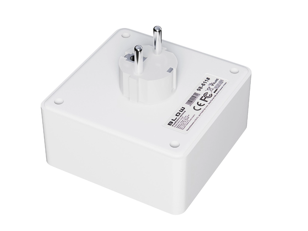 Rozgałęźnik R-20 PR 2-GNIAZDA + 2USB + USB-C białe