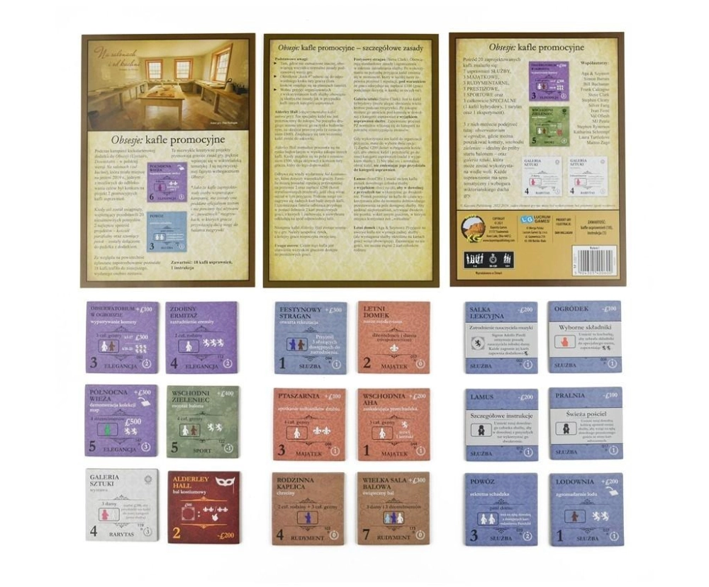 Gra OBSESJE - KAFLE promocyjne - dodatek - Lucrum Games