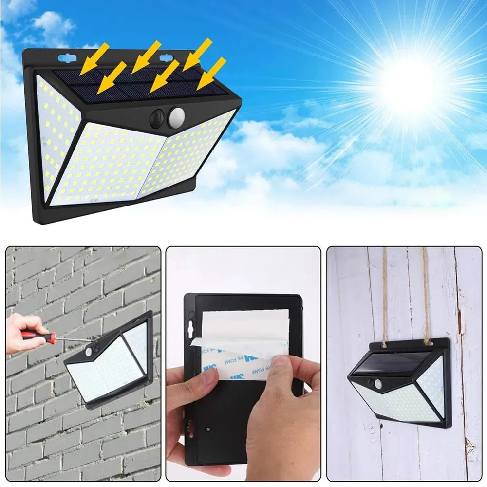 Lampa ścienna solarna LED LTC 40W z czujnikiem ruchu i zmierzchu