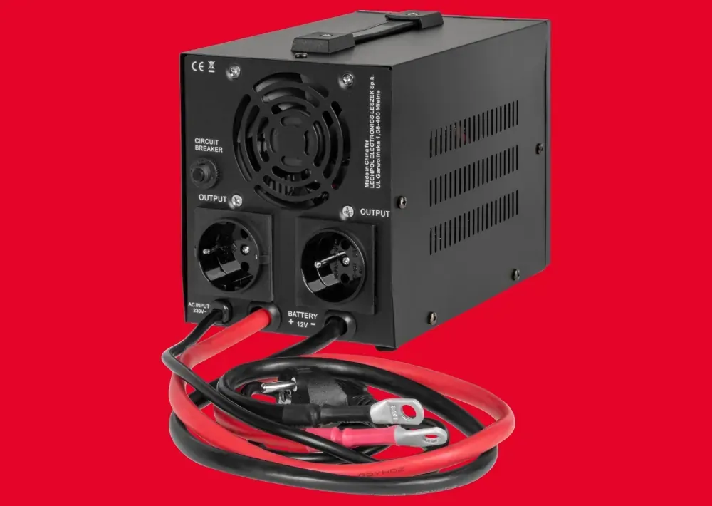 Zasilacz awaryjny Rebel POWER-500-LFP4 przetwornica z funkcją ładowania 12V 230V 500VA/300W CZYSTY SINUS