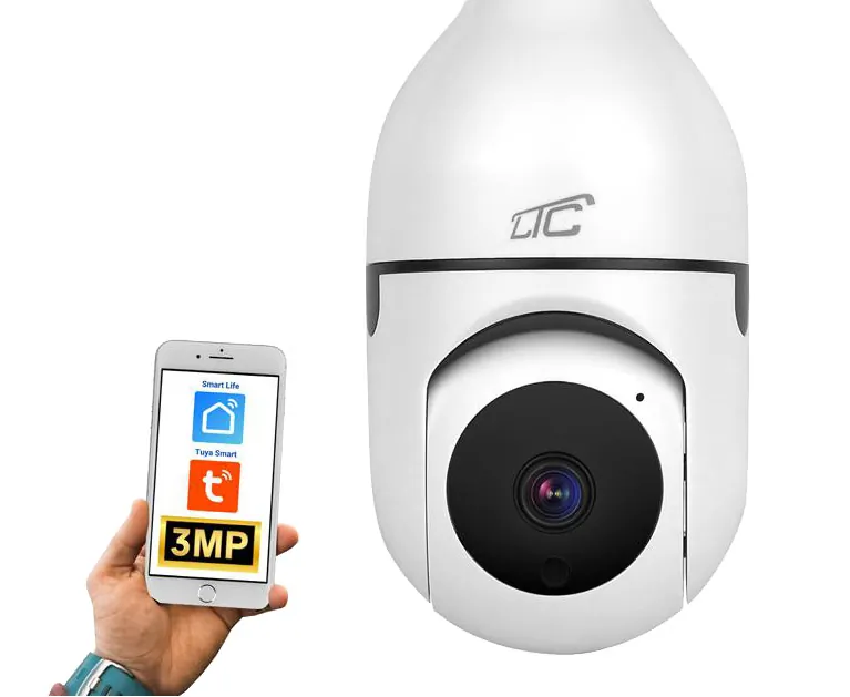 Wewnętrzna kamera obrotowa żarówka E27 Wi-Fi LTC VISION KAM34 3 Mpix