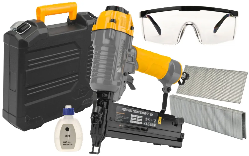 Gwoździarka pneumatyczna 2w1 taker Powermat PM-GP-100T