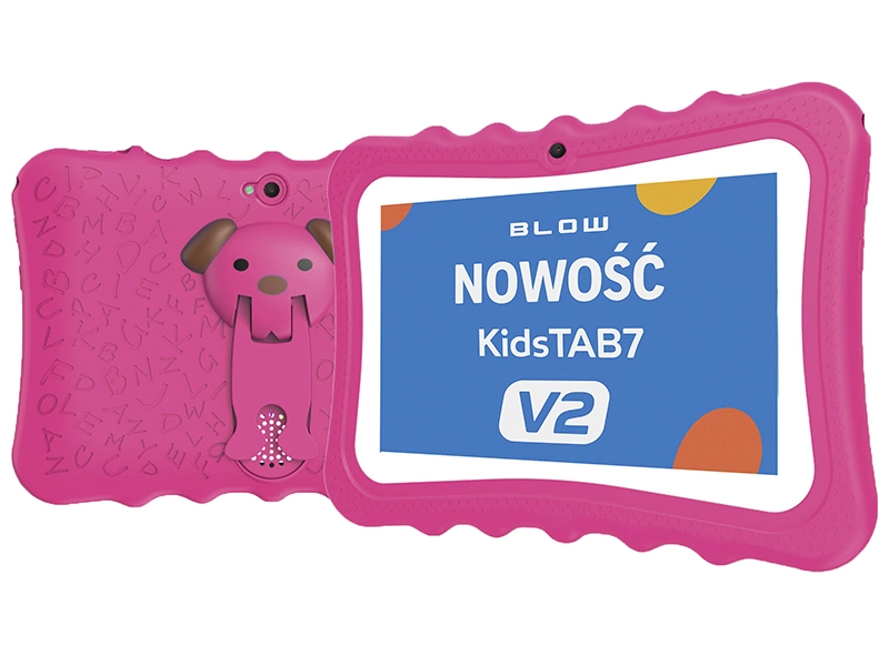Tablet edukacyjny dla dzieci BLOW KidsTAB7 V2 7 cali 4/32GB 2MP + różowe etui