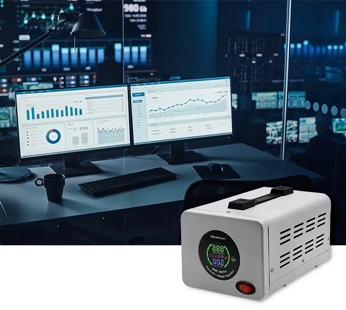 Automatyczny stabilizator napięcia AVR PRO 1000VA 3% 800W Qoltec