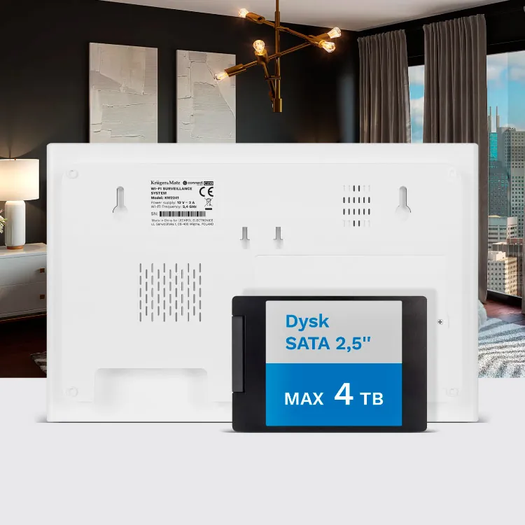 Zestaw do monitoringu WiFi Kruger&Matz Connect C210 Tuya 4x kamera IP zewnętrzna + rejestrator