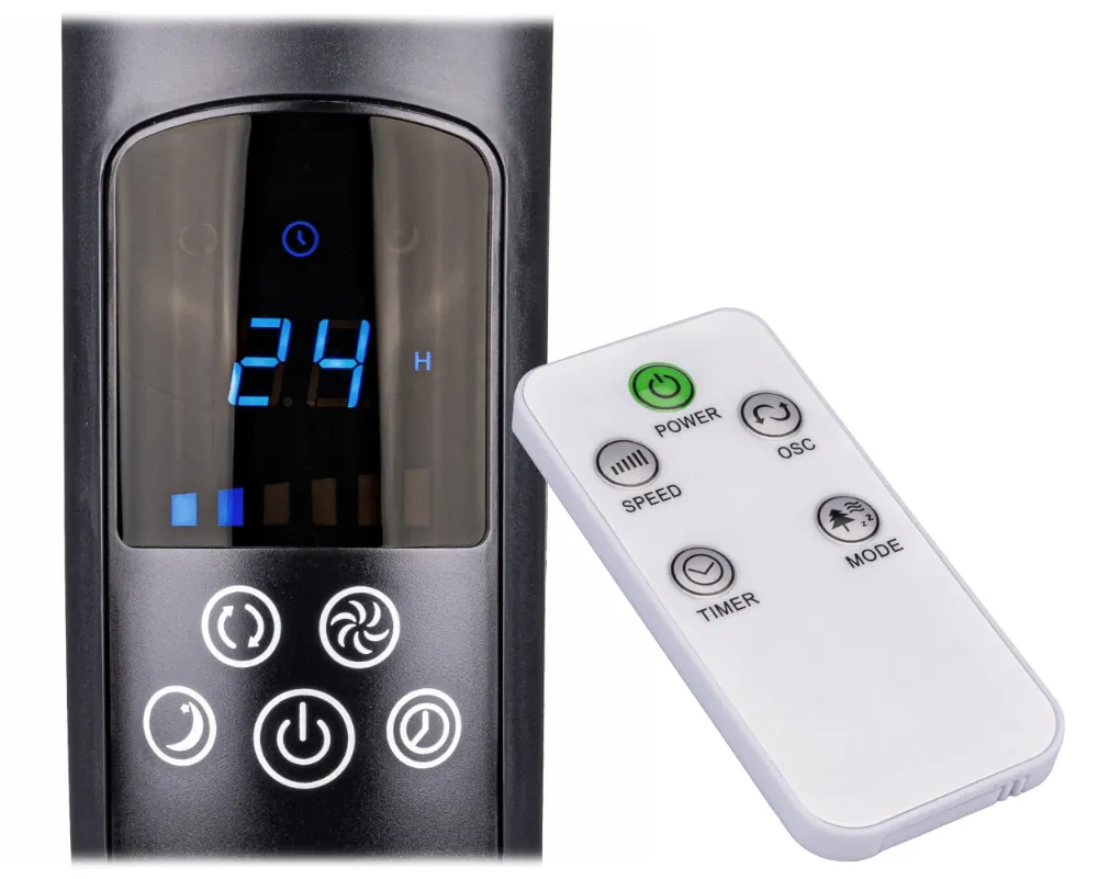Wentylator podłogowy 135cm 80W LCD Powermat ST-5 + pilot