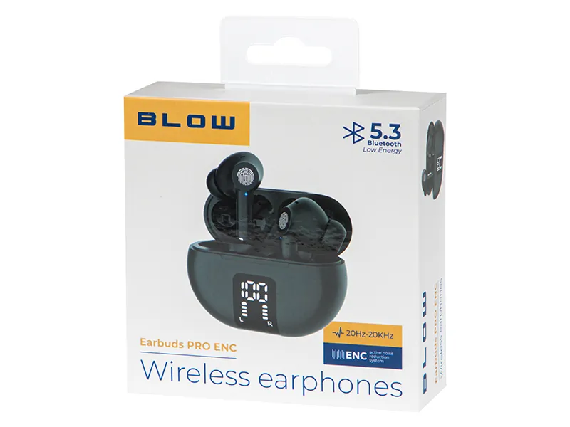 Słuchawki bezprzewodowe douszne BLOW Earbuds PRO ENC BLACK