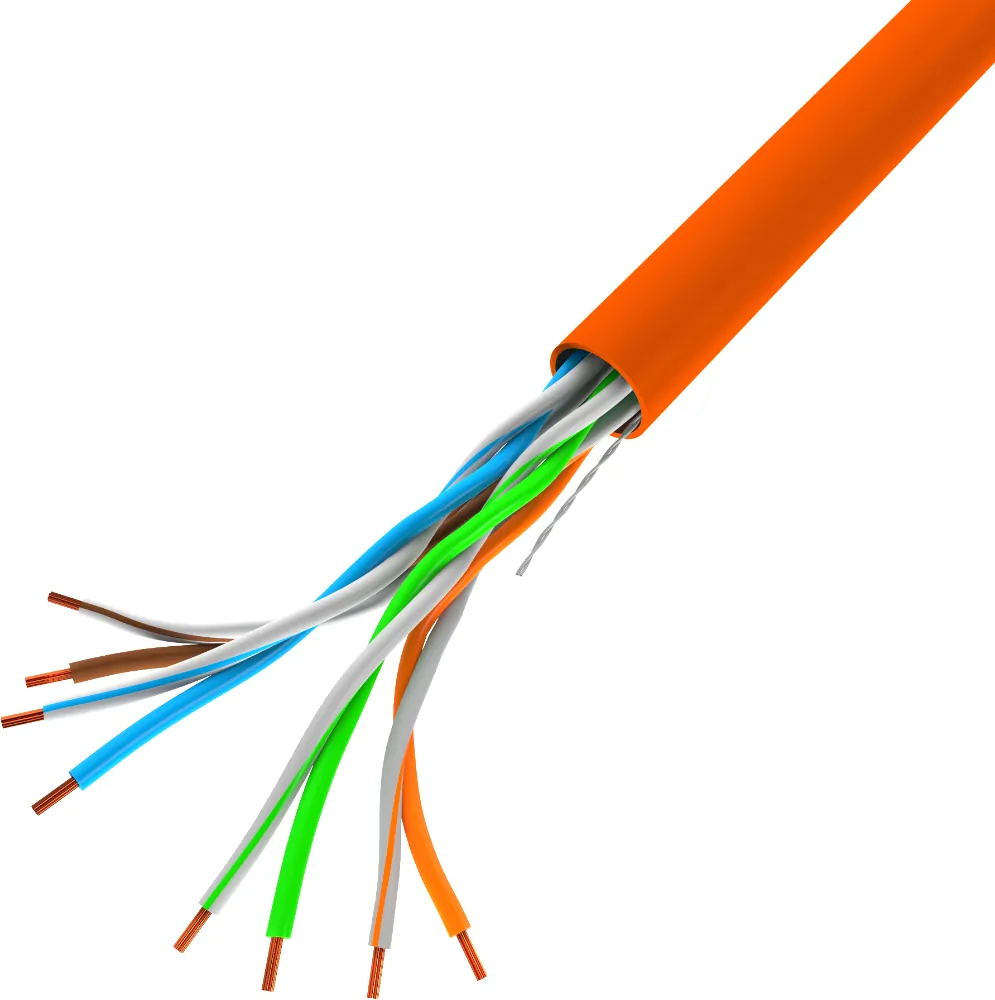 Kabel sieciowy LAN UTP ethernet skrętka RJ45 305m KAT-5E DRUT CCA pomarańczowy Lanberg