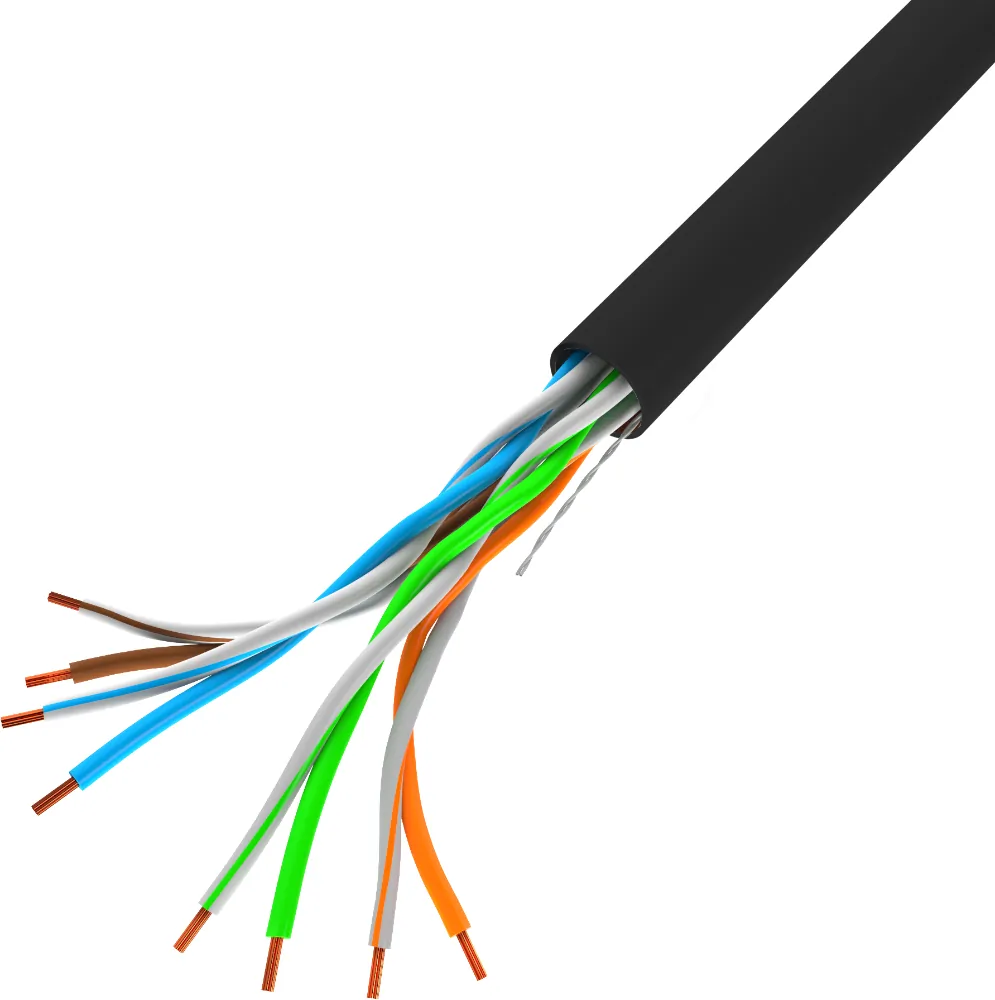 Kabel sieciowy LAN UTP ethernet skrętka RJ45 305m KAT-5E DRUT CCA czarny Lanberg