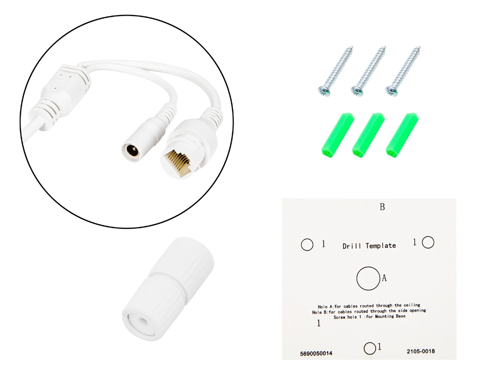 Kamera IP WiFI 4MP mikrofon SD IP67 3.6mm tubowa metalowa