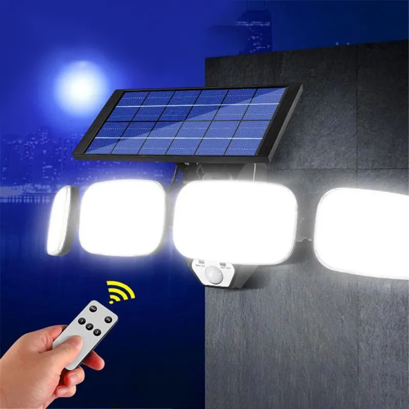 Lampa ścienna solarna regulowana LED LTC 40W z czujnikiem ruchu i zmierzchu