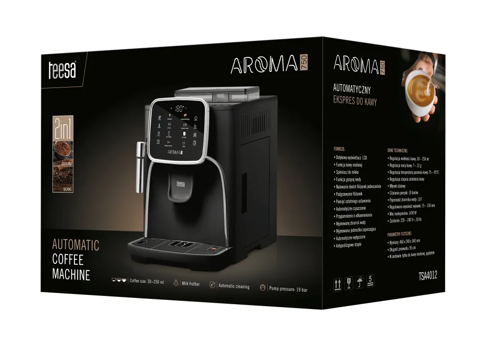Automatyczny ekspres do kawy z młynkiem TEESA AROMA 750