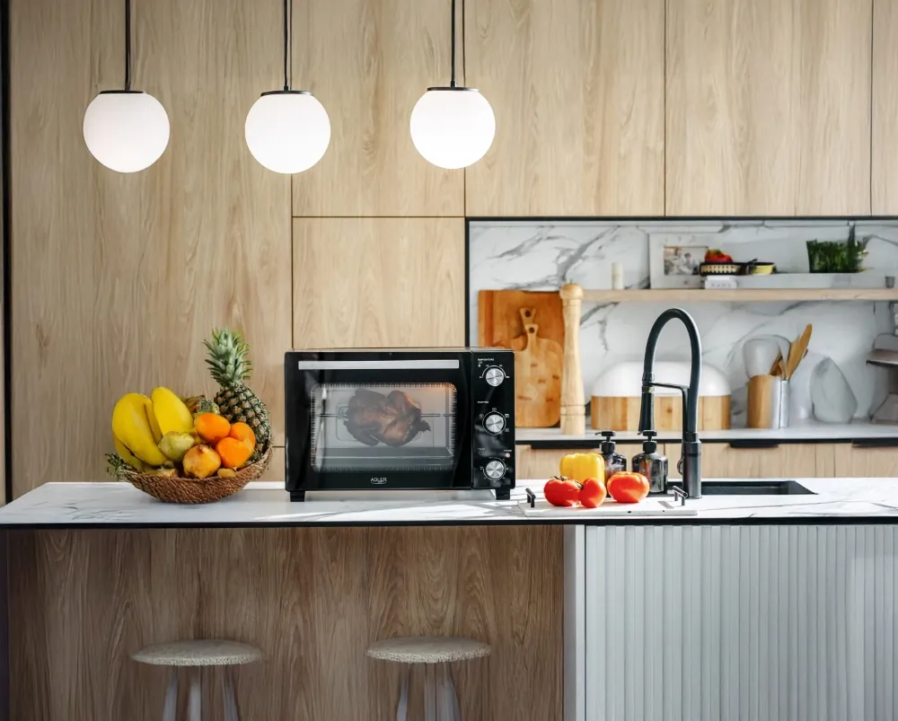 Piekarnik elektryczny 48L Adler AD 6026 + blacha do pieczenia + ruszt z uchwytem + rożen